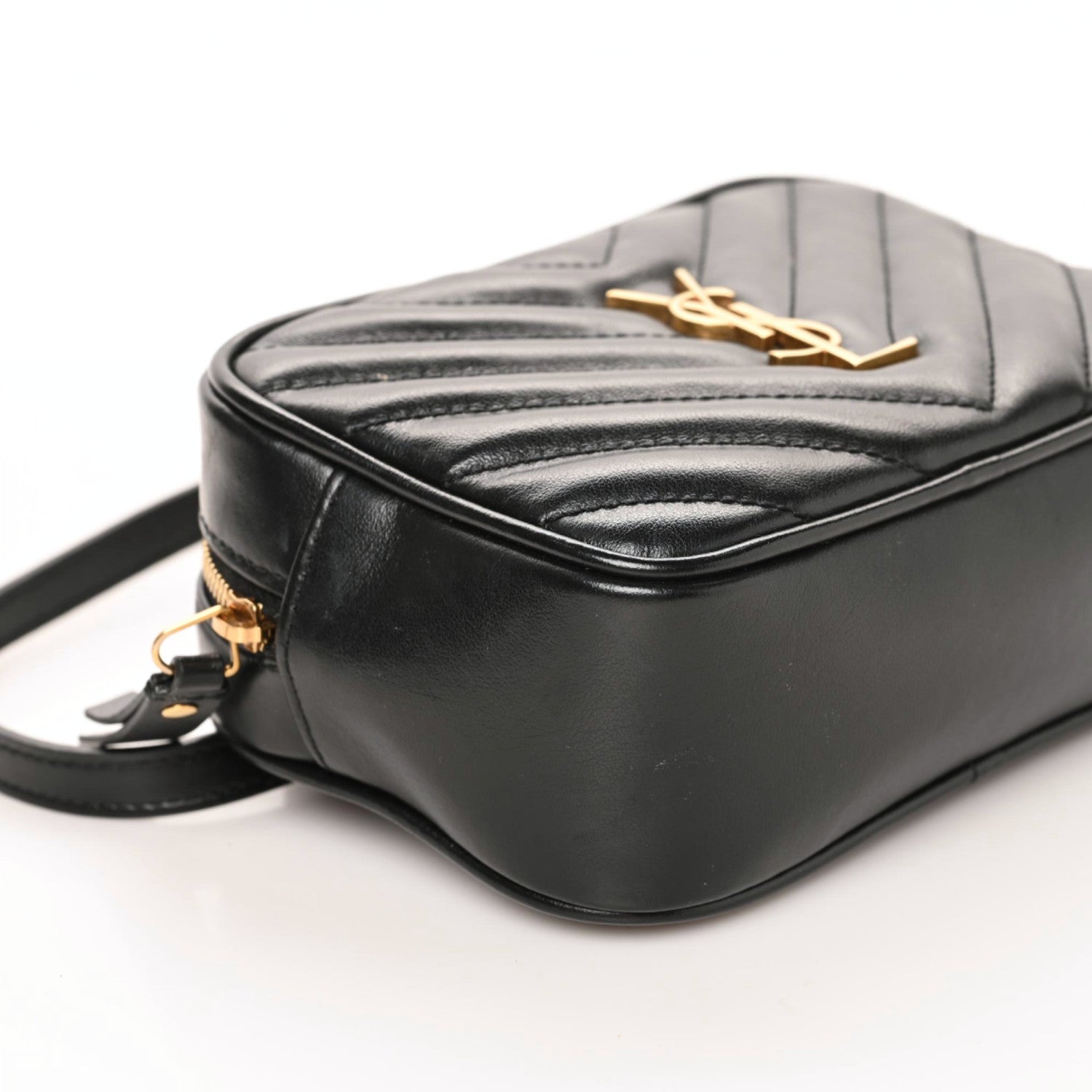 Saint Laurent Calfskin Matelasse Monogram Lou Belt Bag Black 5 of 8
