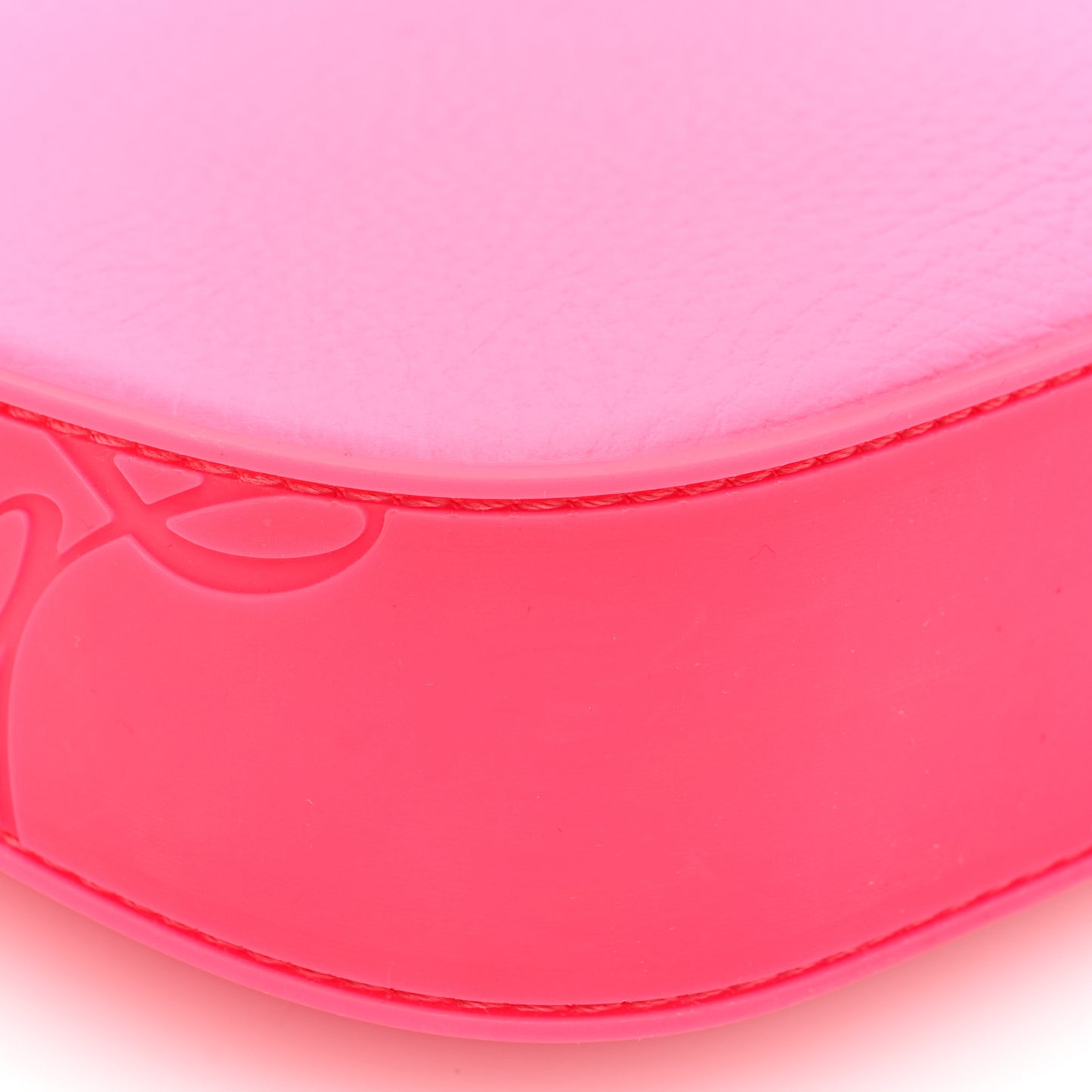 Calfskin Mini Loubila Chain Shoulder Bag Fluo Pink