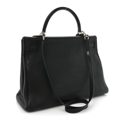 Hermes Fjord Kelly Retourne 35 Black 3 of 17
