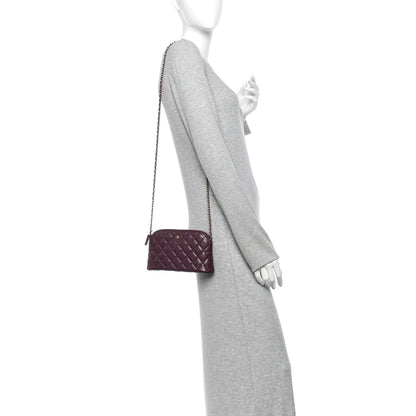 Chanel Caviar Quilted Classic Clutch With Chain Dark Burgundy 2 of 10