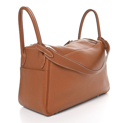 Hermes Taurillon Clemence Lindy 30 Gold 3 of 10