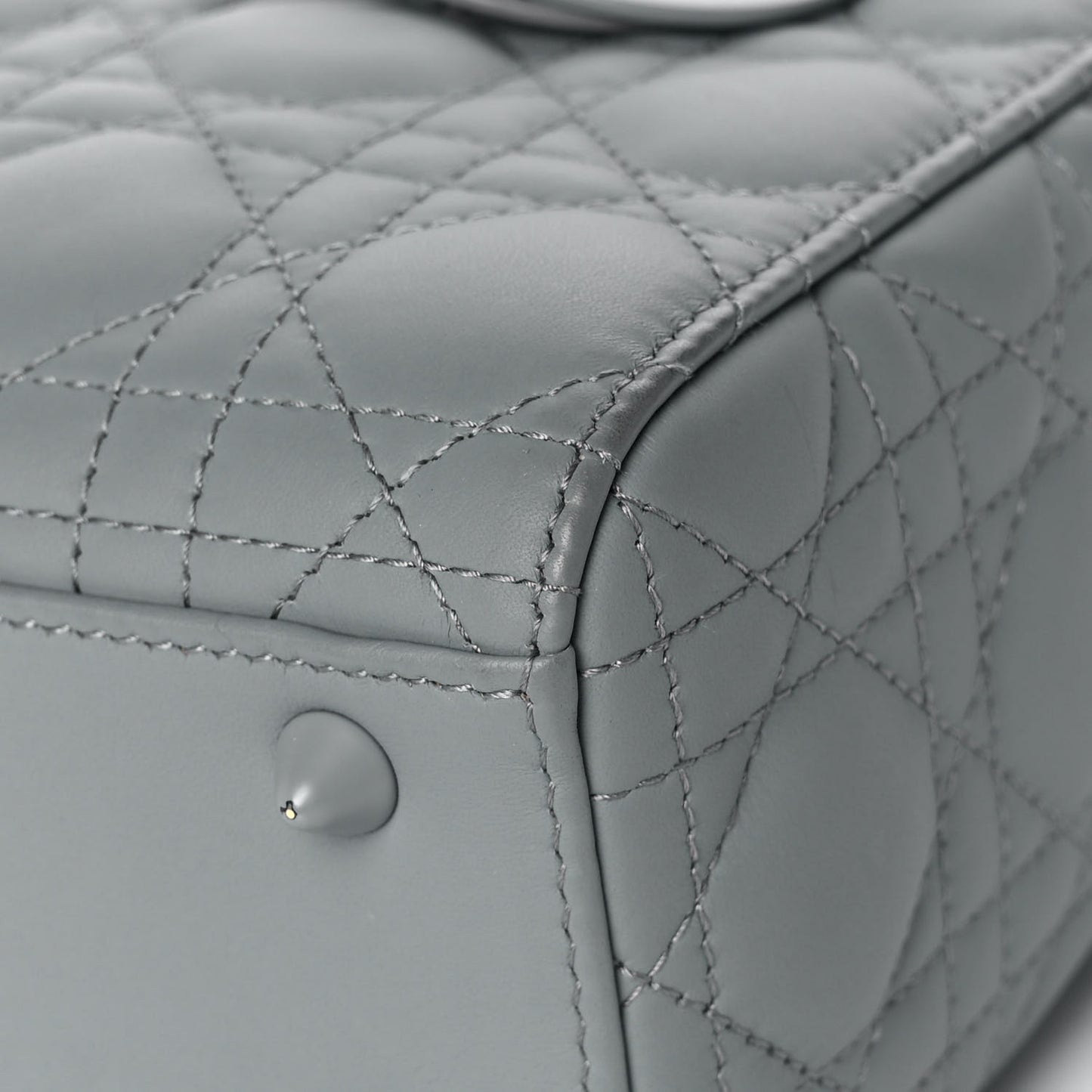 Ultra Matte Calfskin Cannage Small My ABCDior Lady Dior Grey Stone