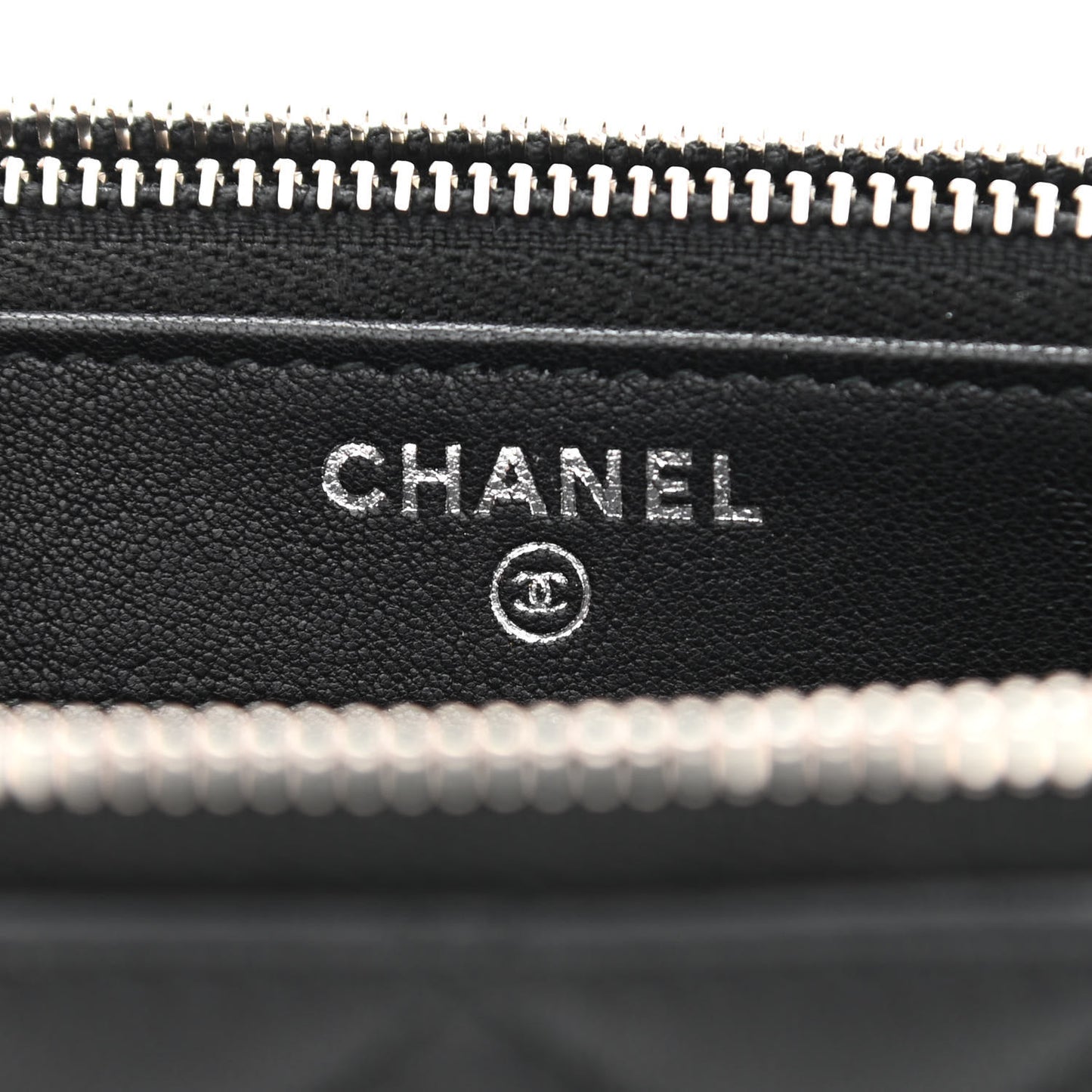 Lambskin Quilted CC Box Clutch With Chain Black