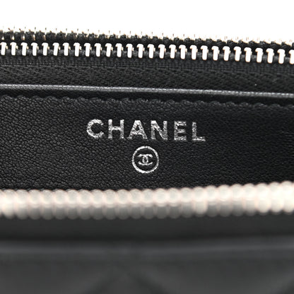 Chanel Lambskin Quilted CC Box Clutch With Chain Black 8 of 14