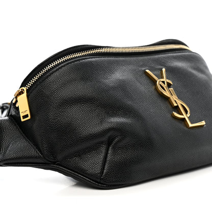 Saint Laurent Grain De Poudre Monogram Belt Bag Black 9 of 13
