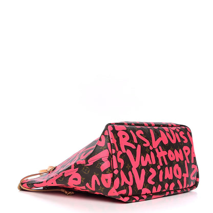 Louis Vuitton Monogram Graffiti Neverfull GM Fuchsia 3 of 13