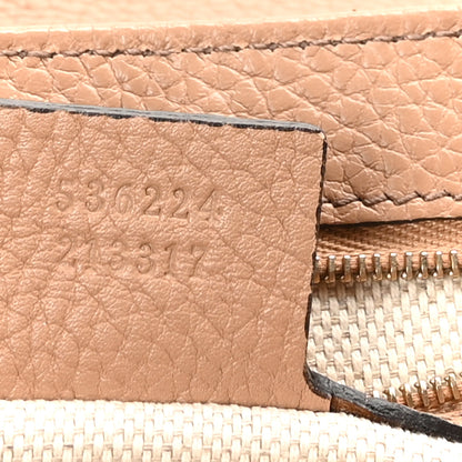 Gucci Pebbled Calfskin Medium Soho Flap Crossbody Camelia 7 of 10