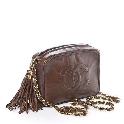 Chanel Lambskin Tassel Camera Case Brown 3 of 10