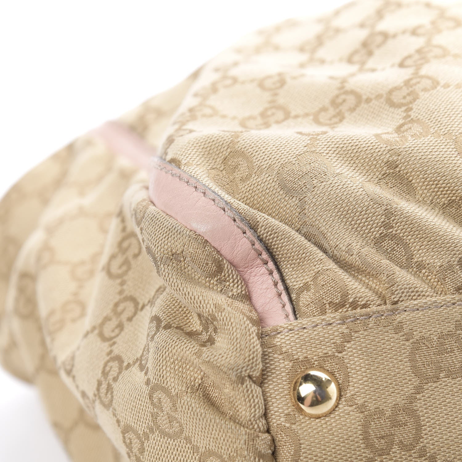 Gucci Monogram D Gold Ring Tote Pink 9 of 17