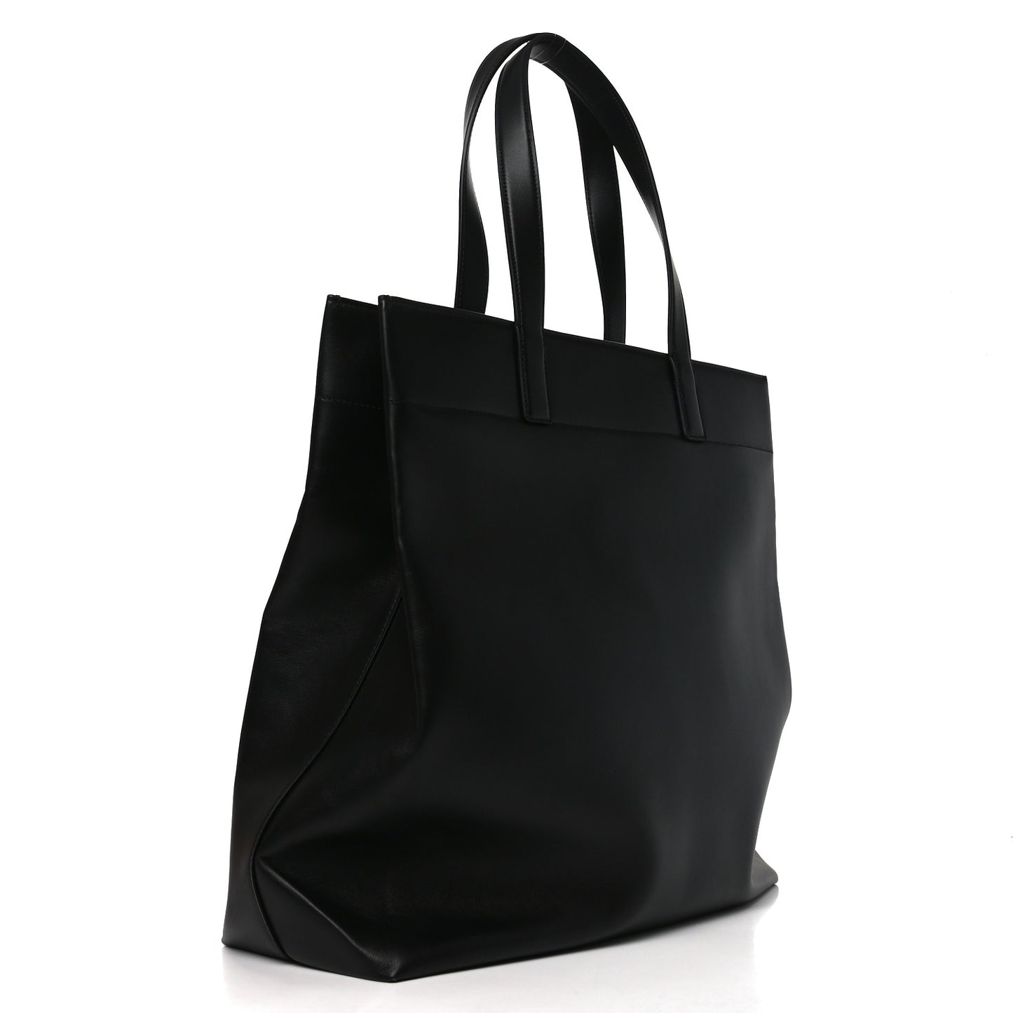 Soft Smooth Calfskin North South Duty Free Tote Black