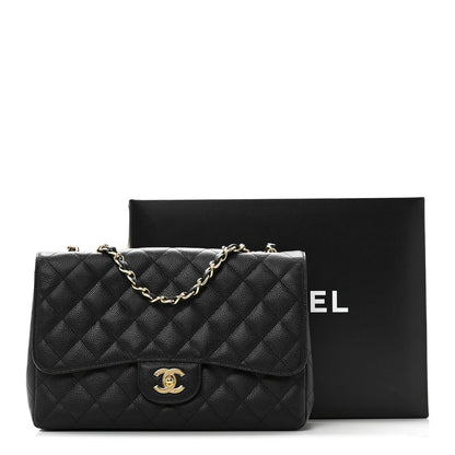 Chanel Caviar Quilted Jumbo Single Flap Black 11 of 11