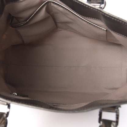 Burberry Patent Supernova Check Stars Medium Nickie Landscape Tote Pewter 5 of 11