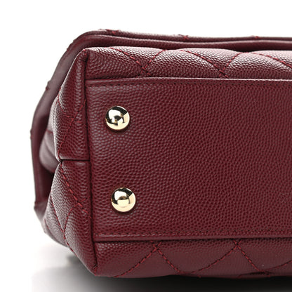 Chanel Caviar Quilted Extra Mini Coco Handle Flap Burgundy 9 of 11