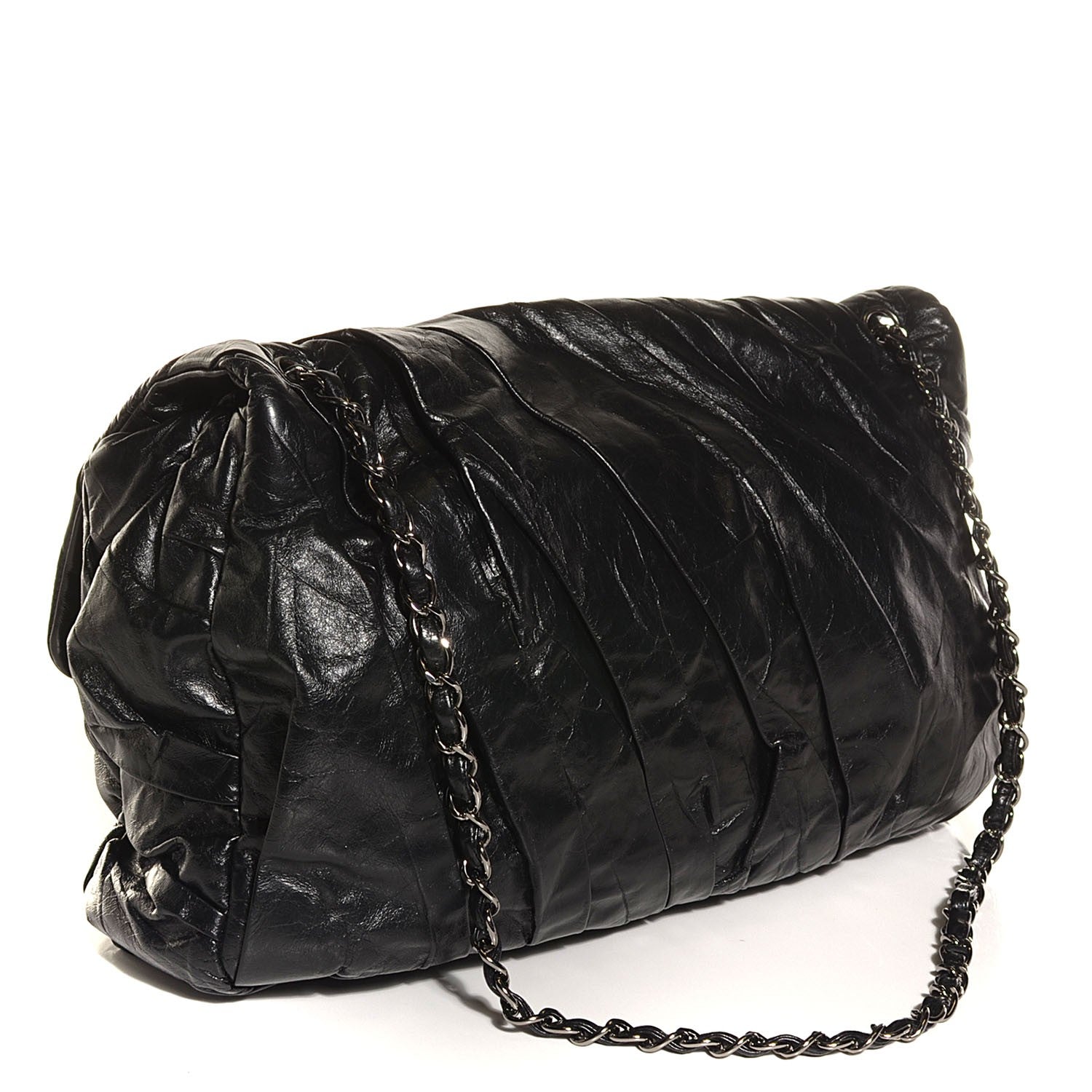 Chanel Glazed Calfskin Twisted Maxi Flap Black 3 of 7