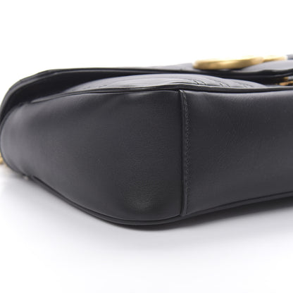 Gucci Calfskin Matelasse Small GG Marmont Shoulder Bag Black 9 of 10