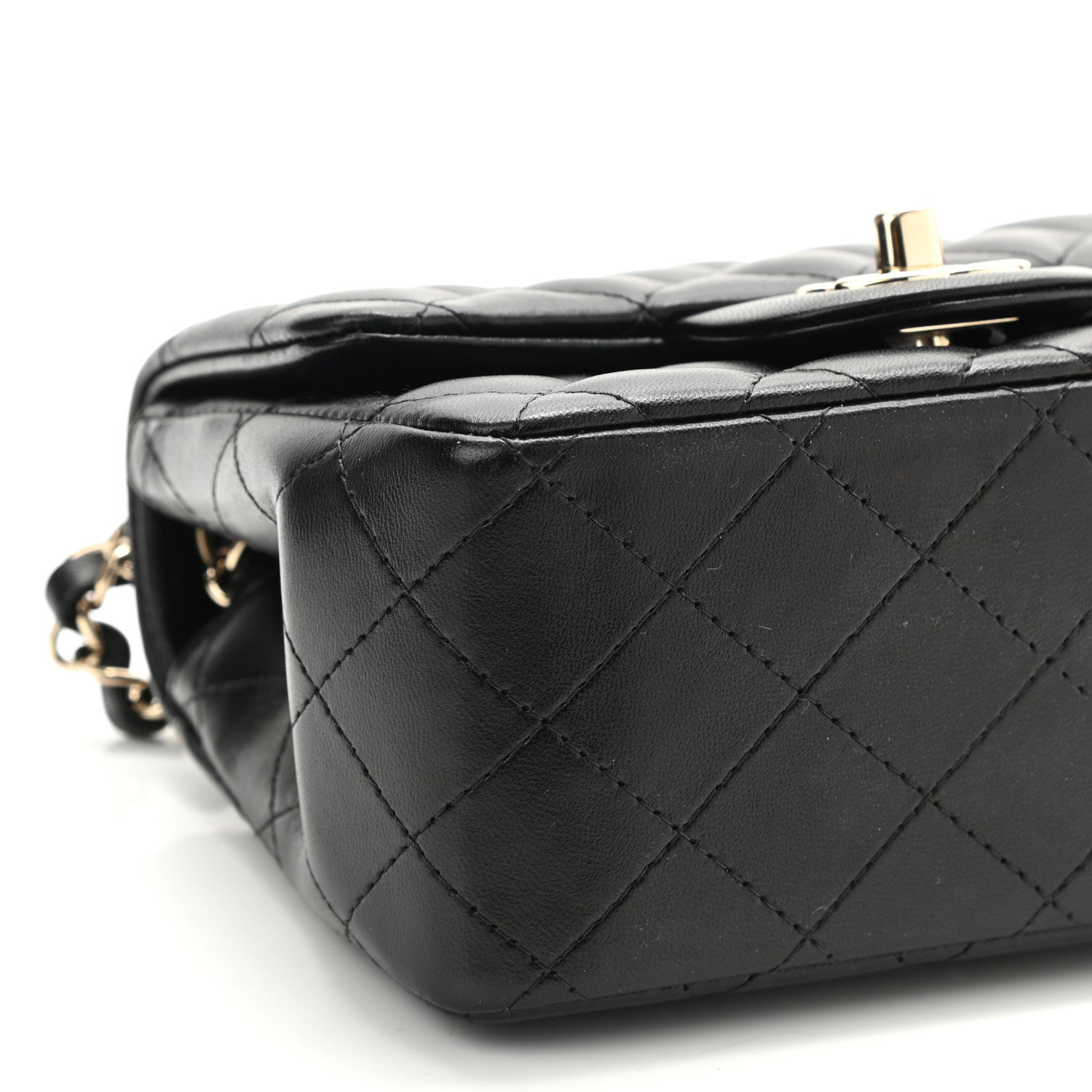 Chanel Lambskin Quilted Mini Square Flap Black 9 of 10