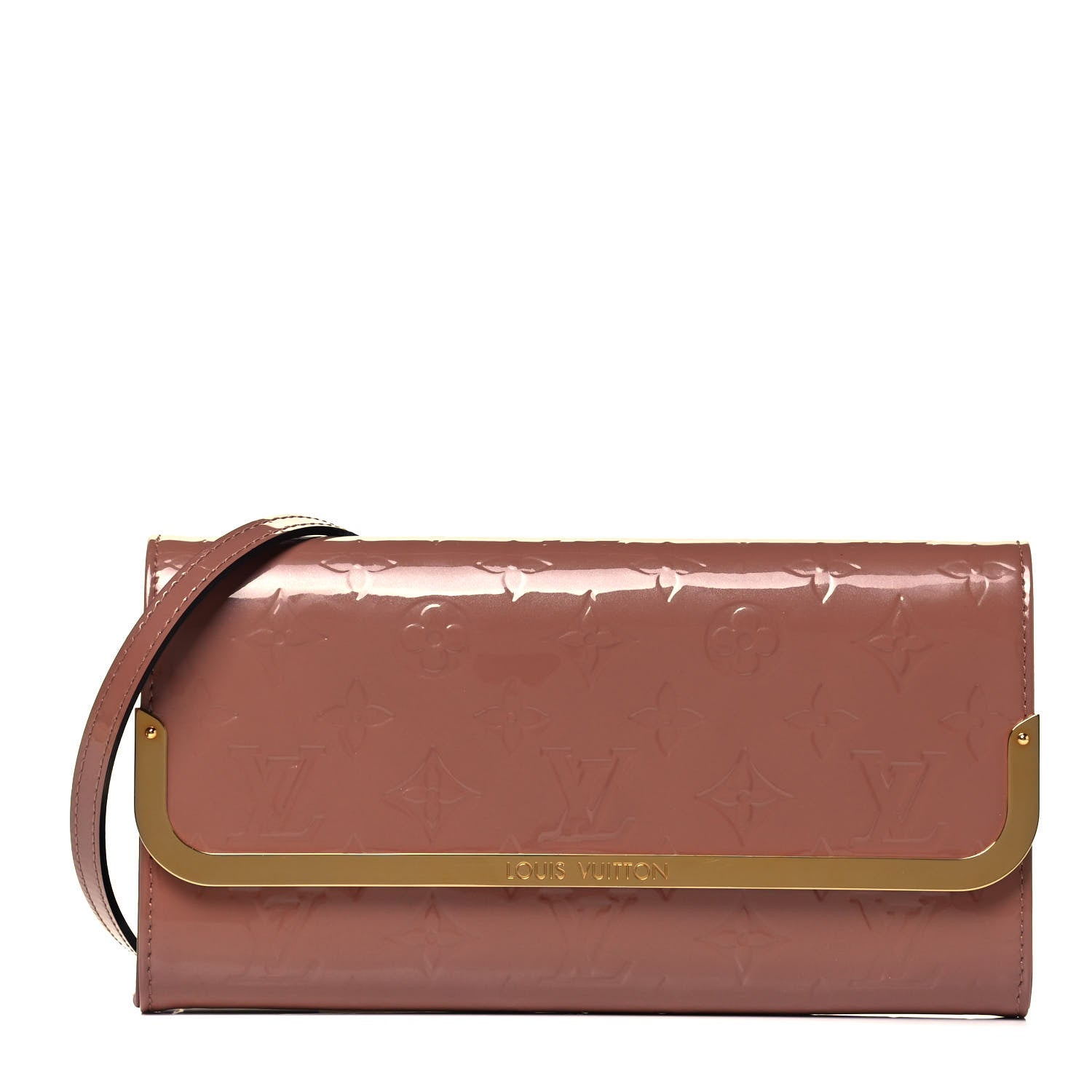 Louis Vuitton Vernis Rossmore MM Rose Velours 1 of 8