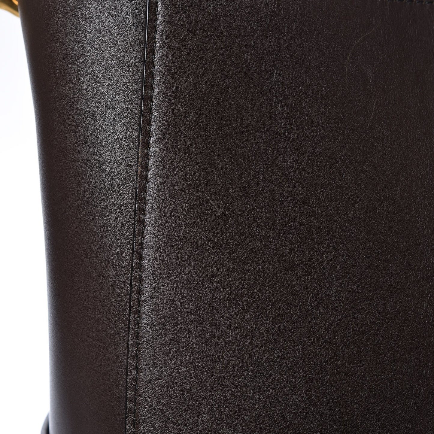 Supersoft Calfskin Sangle Bucket Bag Wood