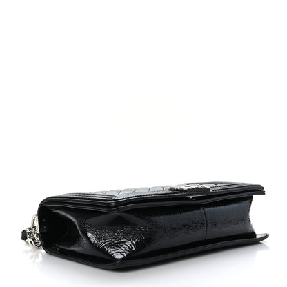Chanel Patent Calfskin Enamel Quilted New Medium Boy Flap Black 4 of 9