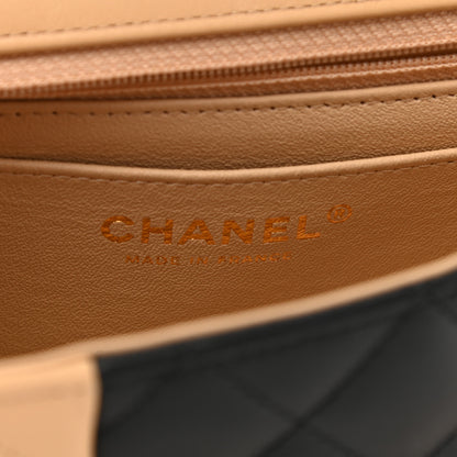 Chanel Lambskin Quilted Mini Rectangular Flap Beige Black 6 of 12