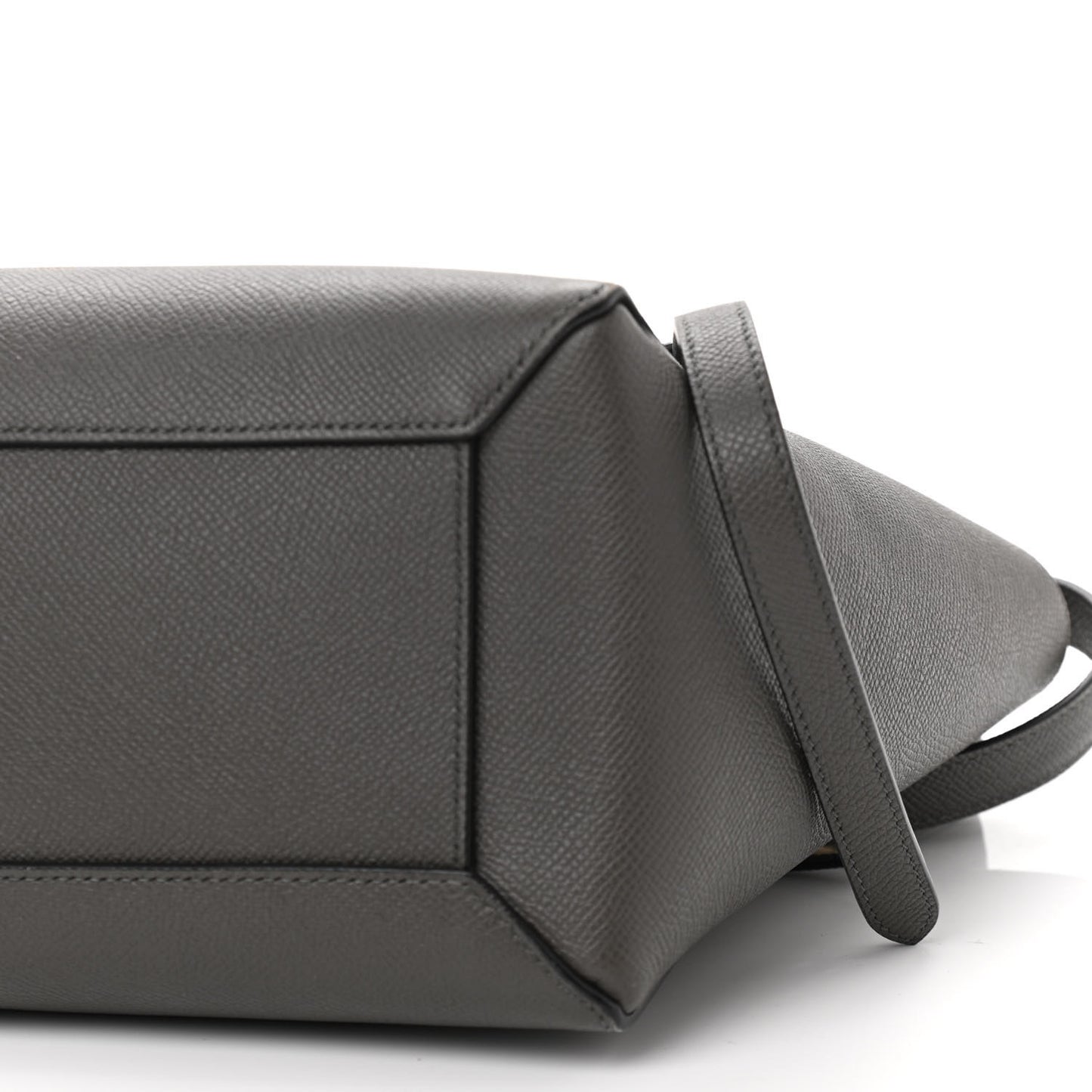 Baby Grained Calfskin Micro Belt Bag Grey
