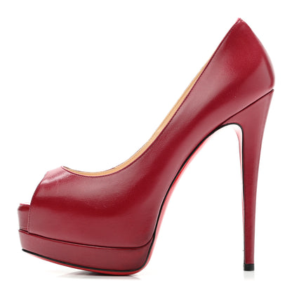 Christian Louboutin Calfskin Palais Royal 140 Pumps 36 Cherry 1 of 9