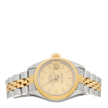Rolex Stainless Steel 18K Yellow Gold 26mm Oyster Perpetual Datejust Watch Champagne 69173 2 of 4