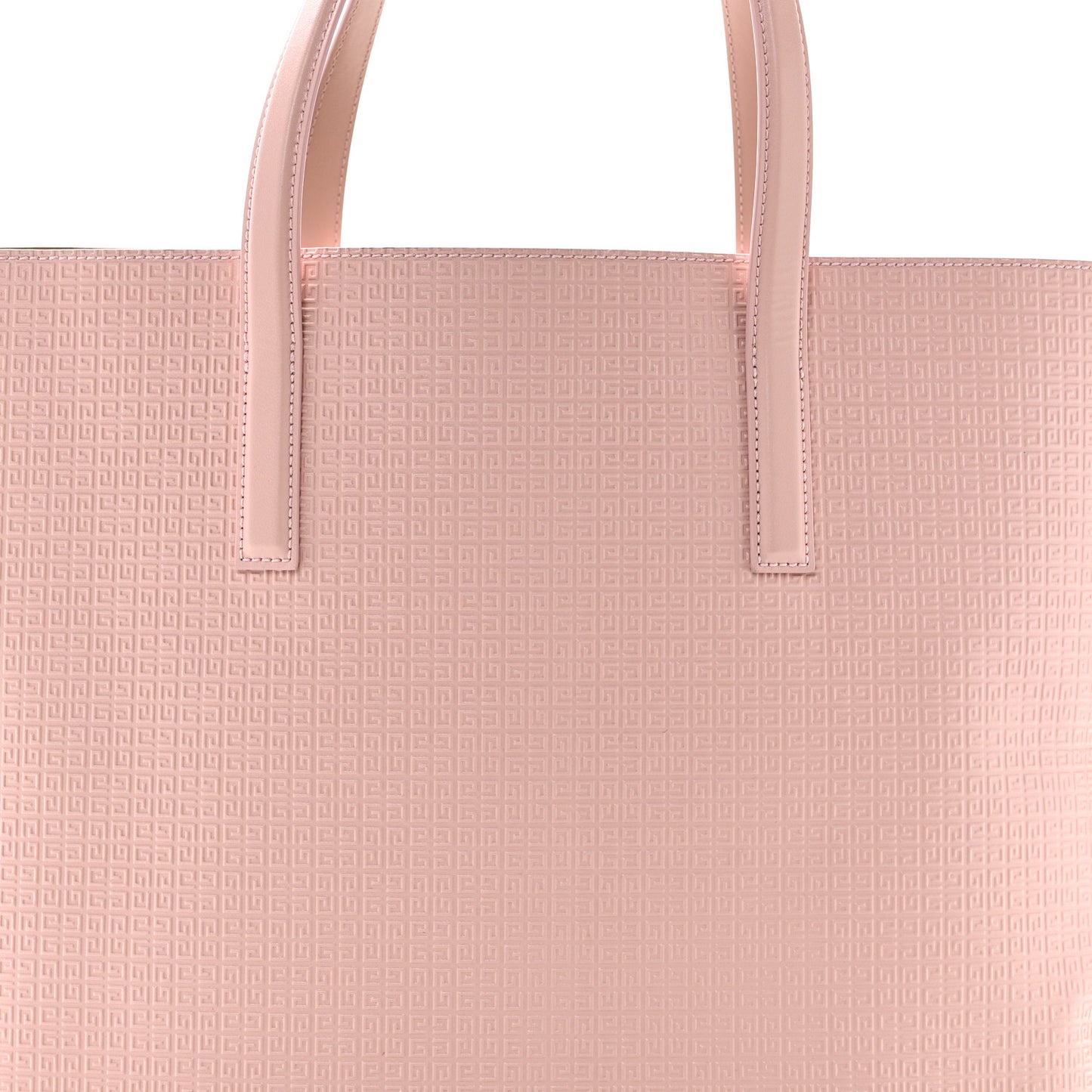 Calfskin Logo Embossed Wing Shopper Tote Blush Pink