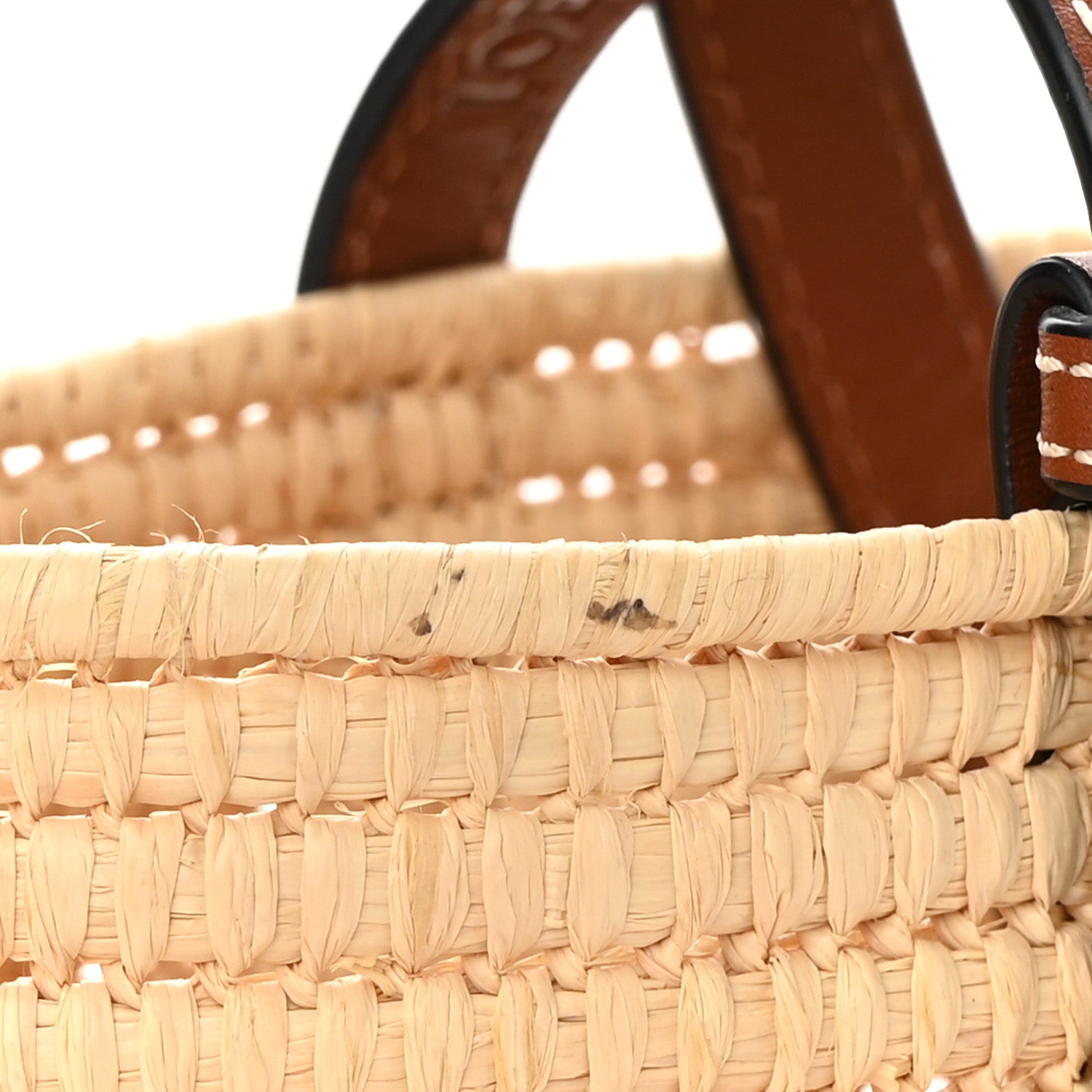 Loewe Raffia Small Square Basket Tote Bag Natural 13 of 15