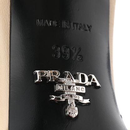 Prada Nappa Soft Padded Metal Triangle Logo 65mm Slide Sandals 39.5 Deserto 7 of 8