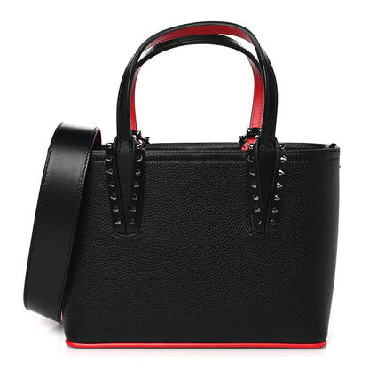Christian Louboutin Calfskin Spikes Mini East West Cabata Tote Black 1 of 10