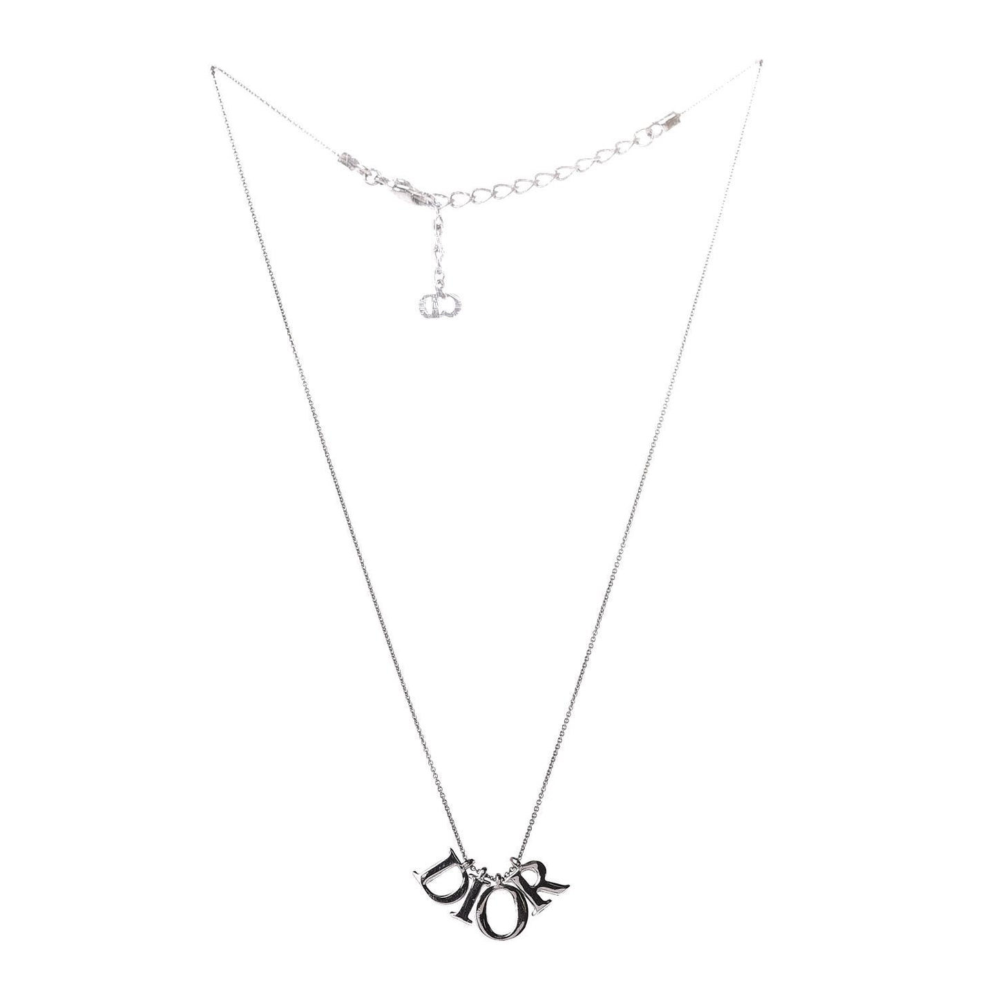 Metal Logo Necklace Silver