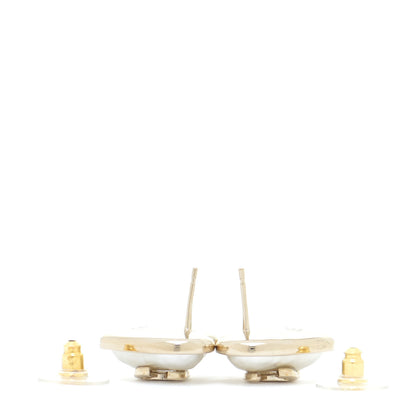 Chanel Pearl CC Heart Earrings Gold 3 of 6