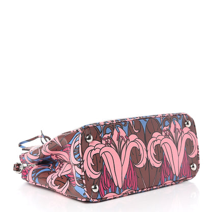 Prada Saffiano Floral Print Small Galleria Double Zip Tote Cotto 4 of 12