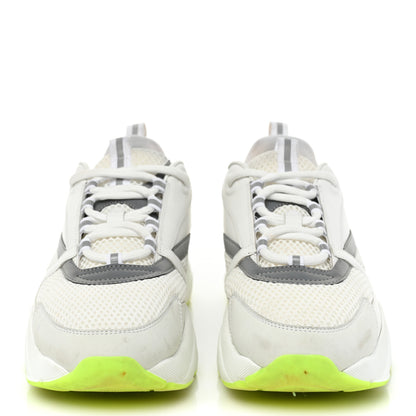 Christian Dior Technical Mesh Calfskin Mens B22 Sneakers 45 White Neon Yellow 2 of 13