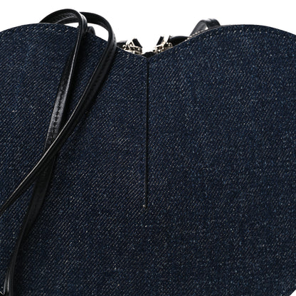 Alaia Denim Calfskin Le Coeur Bag Blue 7 of 9