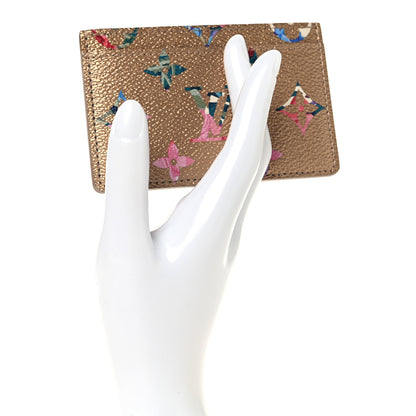 Louis Vuitton Metallic Monogram LV Garden Card Holder Gold 2 of 6