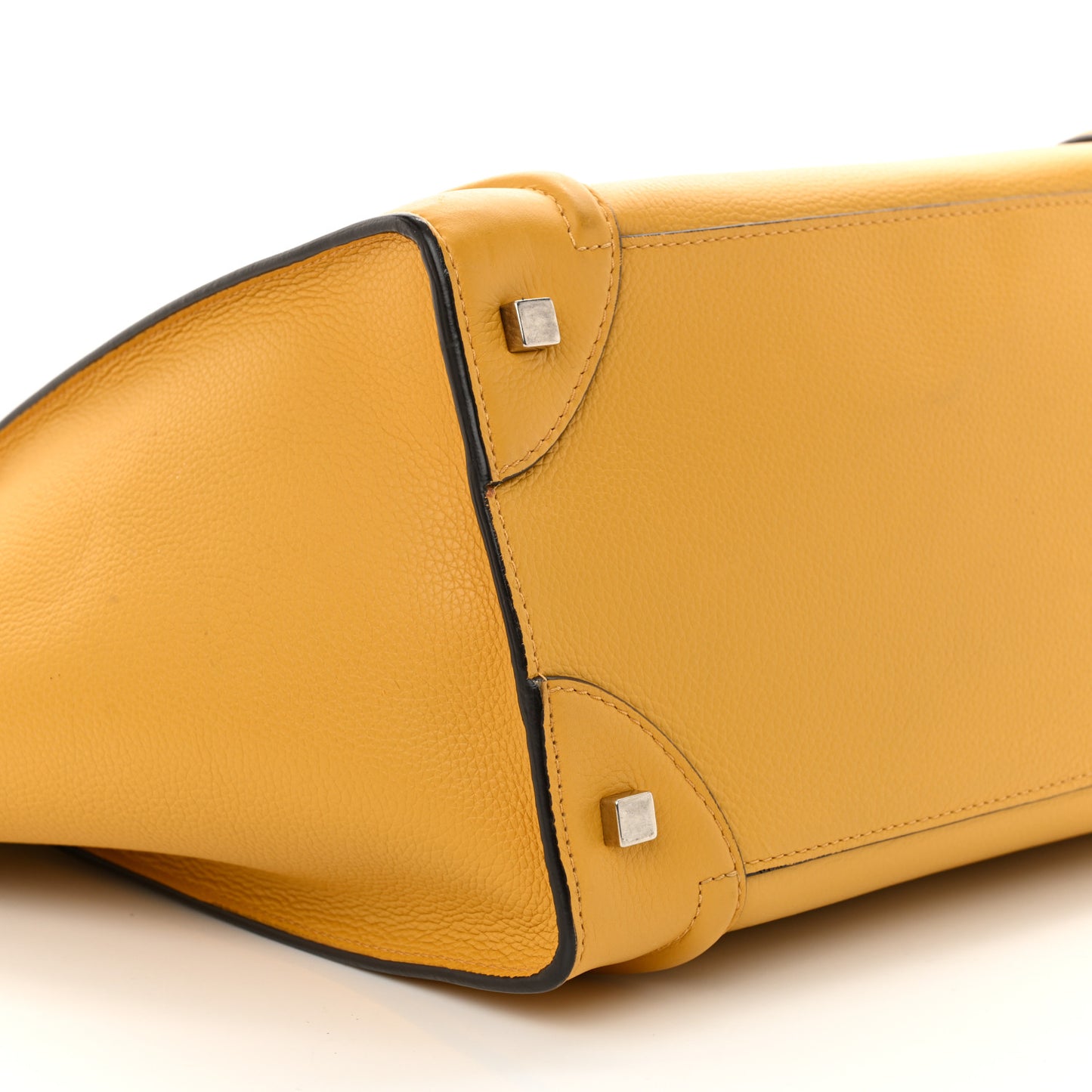 Drummed Calfskin Mini Luggage Ocre