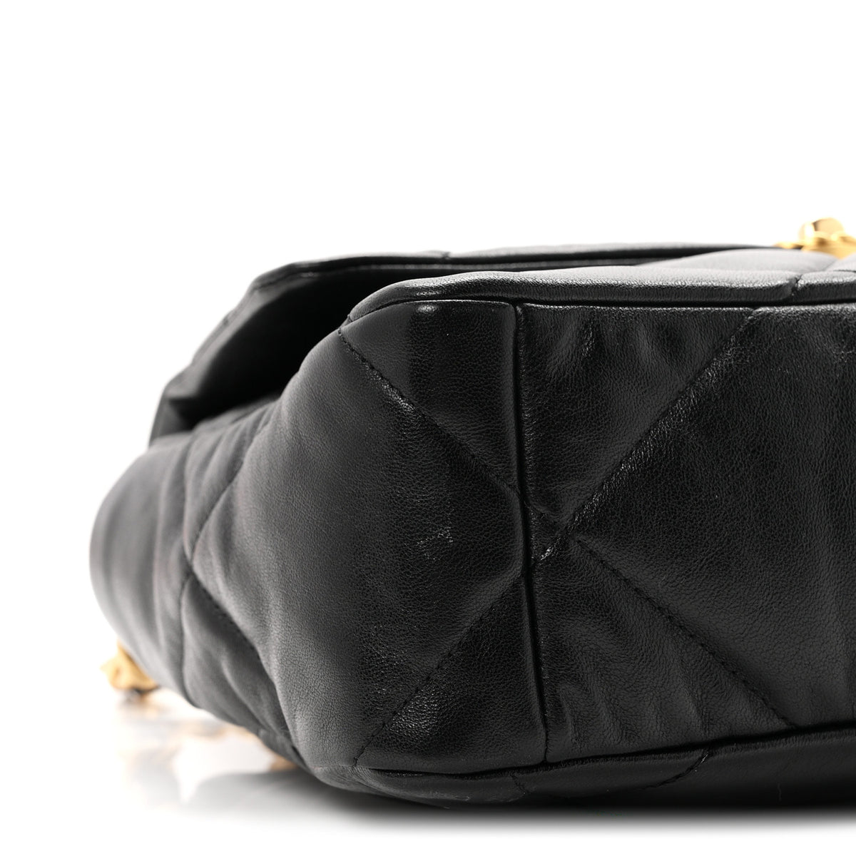 Chanel Shiny Goatskin Quilted Large Chanel 19 Flap Black 9 of 11