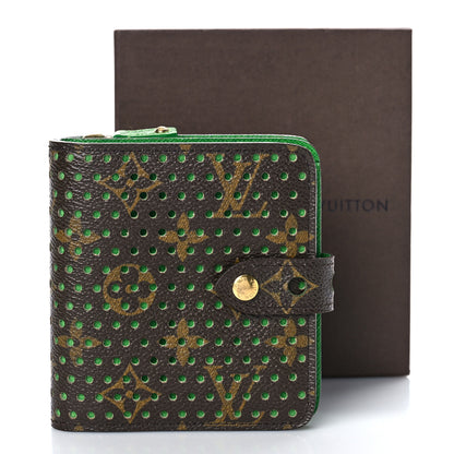 Louis Vuitton Monogram Perforated Compact Zipped Wallet Green 11 of 11