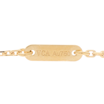 Van Cleef & Arpels 18K Yellow Gold Mother of Pearl Sweet Alhambra Butterfly Pendant Necklace 4 of 5