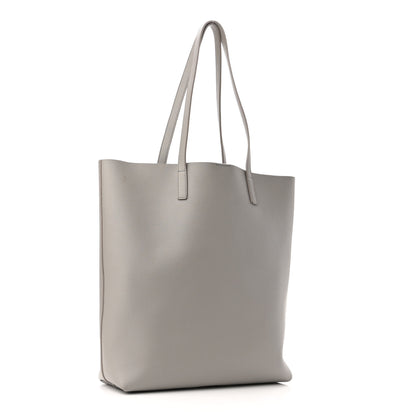 Saint Laurent Calfskin North-South Shopping Tote Oyster Grey 4 of 11