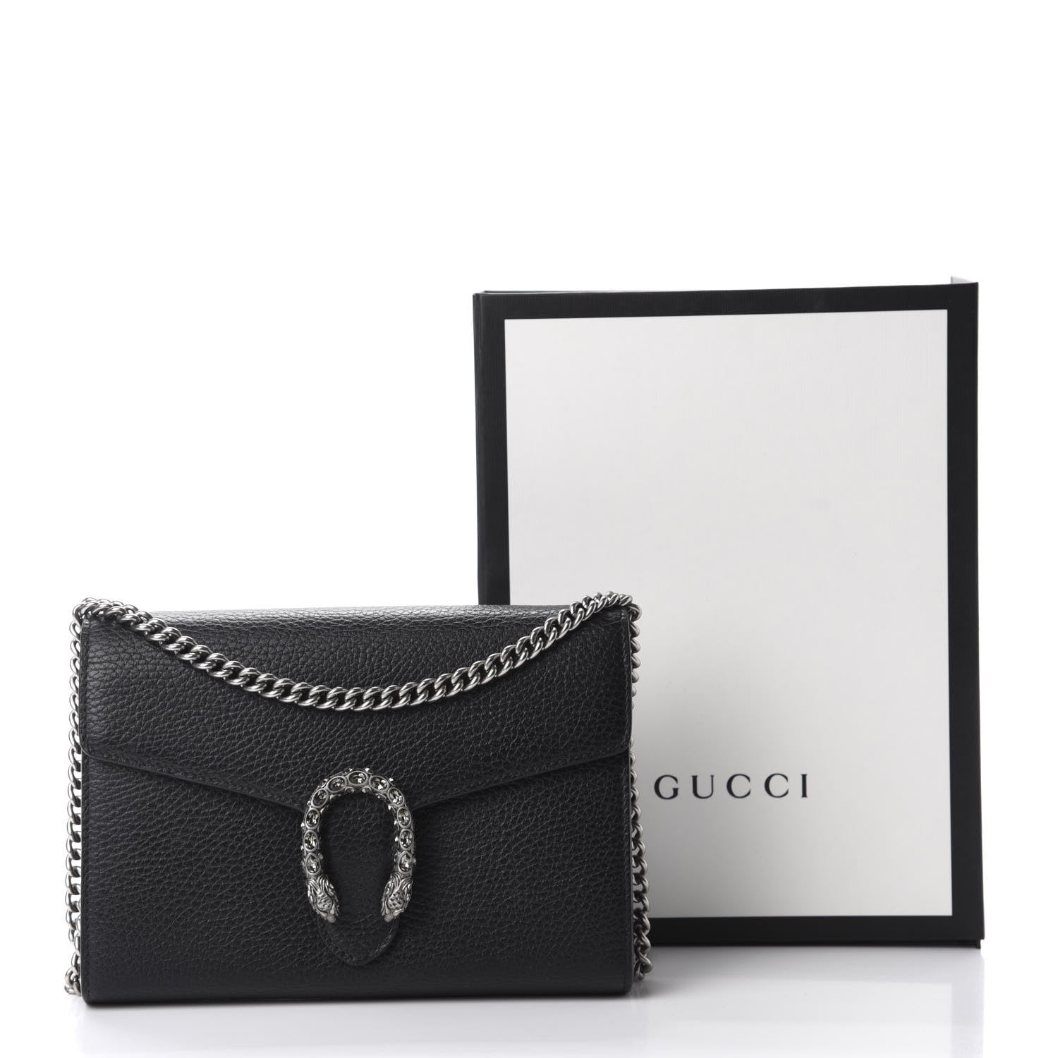Gucci Calfskin Mini Dionysus Chain Wallet Black 11 of 11