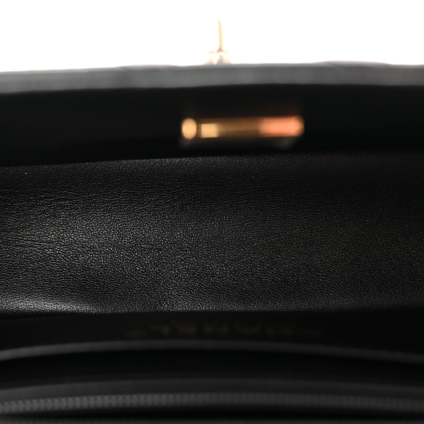 Lambskin Quilted Mini Top Handle Rectangular Flap Black