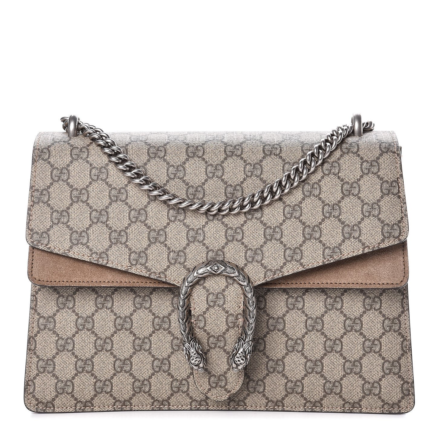 GG Supreme Monogram Medium Dionysus Shoulder Bag Taupe