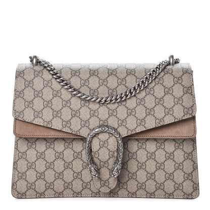 Gucci GG Supreme Monogram Medium Dionysus Shoulder Bag Taupe 1 of 9