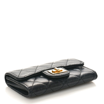 Chanel Aged Calfskin Quilted Reissue Flap Card Holder Black 4 of 11