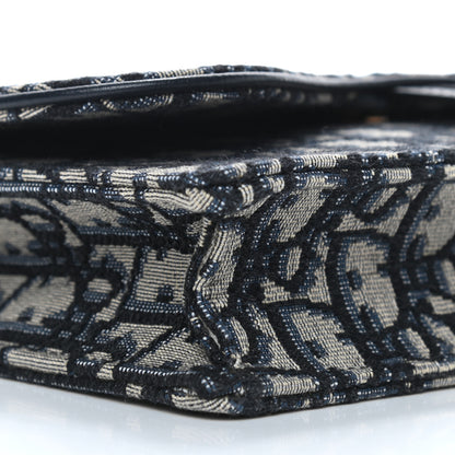 Christian Dior Oblique Saddle Chain Pouch Blue 7 of 8