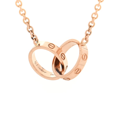 Cartier 18K Pink Gold Interlocking LOVE Necklace 4 of 5