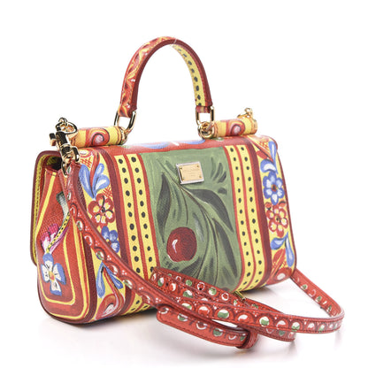 Dolce & Gabbana Dauphine Majolica Printed Mini Miss Sicily Satchel Multicolor 3 of 9